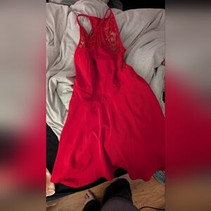 Red cocktail dress